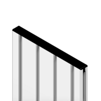 60-110-1 MODULAR SOLUTIONS POLYAMIDE PART END CAP 180MM X 18.5MM BLACK